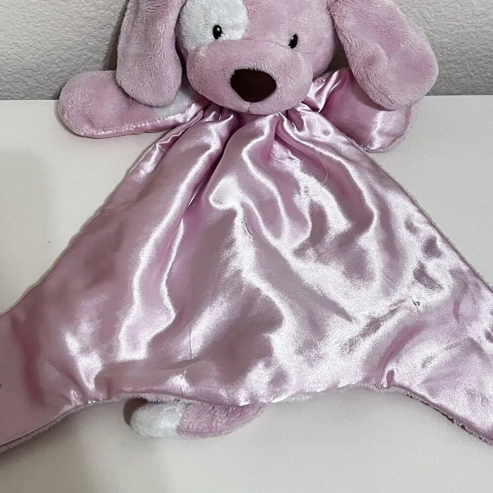 Baby Gund Pink Spunky Huggybuddy Puppy Dog Security Blanket Lovey Satin 6047441